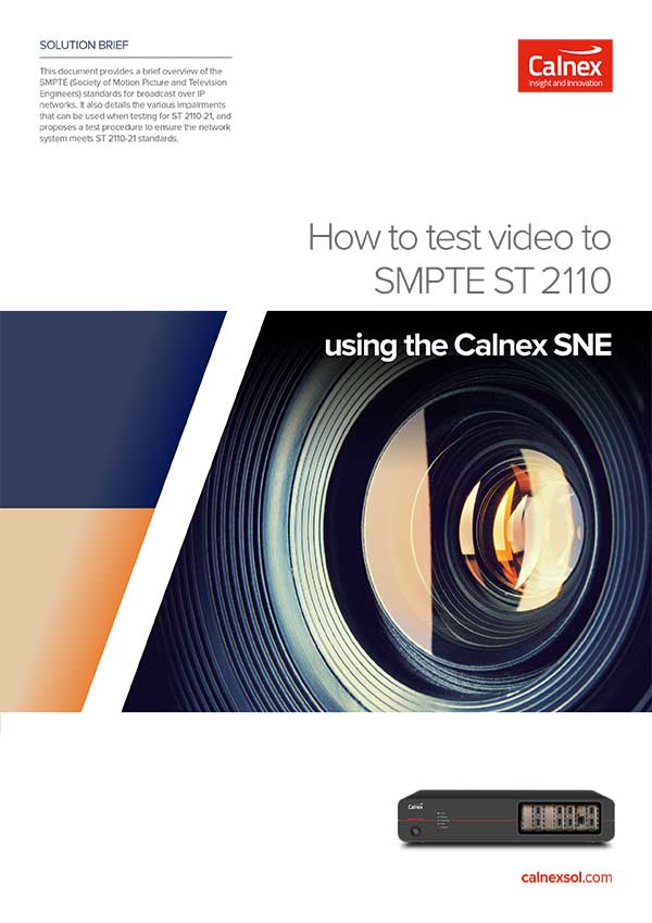 SMPTE ST 2110合规测试